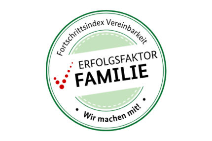 Siegel Fortschrittsindex Vereinbarkeit - Erfolgsfaktor Familie - wir machen mit!