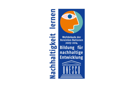 Siegel: Nachhaltigkeit lernen - Weltdekade der Vereinten Nationen 2005 - 2014 - Bildung für Nachhaltige Entwicklung